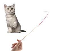 Genérico Mice Tail Interactive Caat Toy - Silicone Mouse Tail Cat Teaser Wand Toy, Flexible Pet Teasing Rod For Indoor Cat Exercise Play, Interactive Kitten For Medium Small Cats Training