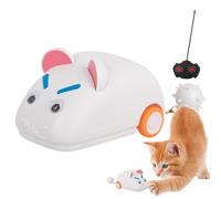 Genérico Mice Toys for Pets, Smart Cat Mice Toy, Interactive Compact Moving, Remote Control, 7.09x2.76x2.56 Inches, Exciting Pet Engagement for Indoor Pussy White Black