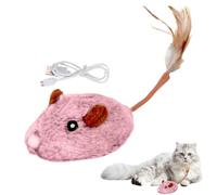 Genérico Mice Toys Indoor Cats, Plush Automatic Moving, 4.72x2.95x1.97 Inches, Smart Sensing Electric Cat Toy, USB Rechargeable Interactive Toy for All Cat Breeds (Multicolor)