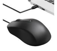 Genérico Mice Wired - Black Optical Computer Mouse Wired Plug | Aluminio C1 Wire C Mouse | Plug and Play Connection Smooth Glide Lightweight Build Contoured Shape for PC Laptop Work School Setup