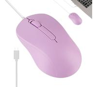 Generico Mice Wired - Black Optical Computer Mouse Wired Plug | Aluminum C1 Wire C Mouse | Plug-And-Play Connection Smooth Glide Lightweight Build Contoured Shape For PC Laptop Work School Setup