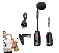 Genérico Micrófono para Saxofón Inalámbrico,Herramienta de de Captación,con Pantalla Digital LED y Alcance de hasta 49 m para Micrófono de Flauta - para Guitarra Piano Acordeón Flauta Bajo Acústico E