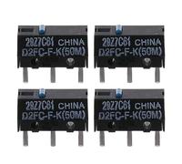 Genérico Microinterruptor de ratón D2FC-F-K Original, microbotón, Punto, Contactor 3P, 3 Pines, 50 Millones de clics de por Vida, 4 unids/Set