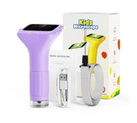 Genérico Microscopio Bolsillo 2026 - Digital Portátil 1000x Pantalla IPS 2" 8 LED, Video Foto HD 1080P | Mini Herramienta USB Recargable Niños Estudiantes, Regalo Ciencia Educativo Naturaleza Útil