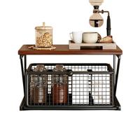 Genérico Microwave Countertop Stand | 2-Tier Coffee Machine Printer Storage