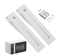 Genérico Microwave Mounting Bracket, Foldable Stainless Steel Wall Stand, Adjustable Oven Rack Support, Ideal for Home Kitchen Organization, Space-Saving Appliance Storage Solution