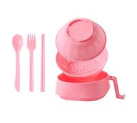 Genérico Microwave Ramen Bowl with Strainer, 2026 New Ramen Cooker Ramens Bowl Set, Easy to Cook and Serve, Dishwasher Safe Cooker, for Dorm & Apartment (Pink)