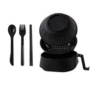 Genérico Microwave Ramen Bowl with Strainer, 2026 New Ramen Cooker Ramens Bowl Set, Easy to Cook and Serve, Dishwasher Safe Cooker, for Dorm & Apartment (Black)