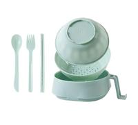 Genérico Microwave Ramen Bowl with Strainer, 2026 New Ramen Cooker Ramens Bowl Set, Easy to Cook and Serve, Dishwasher Safe Cooker, for Dorm & Apartment (Green)