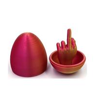 Genérico Middle Finger Easter Egg, Funny 3D Printed Middle Finger Egg, Surprise Unique Prank for Adult, Hilarious Prank Easter Gift (Red)