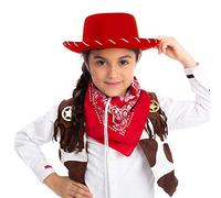 Genérico Militar Hombre Red Cowboy Hat 1pc Prop Children's for Holiday Dress Up Decorations Party Baseball Caps Sombrero Mujer Invierno Fieltro (Red, One Size)
