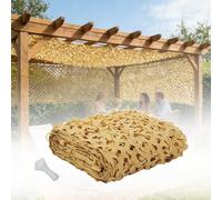 Genérico Militar Red de Malla de Camuflaje 12 3 8 4 6 18 m, Red de Camuflaje Resistente for Caza, Tiro Ciego, sombrilla de jardín, Pantalla de privacidad de Cerca, Cubierta de cochera(Sand,1m x 5m)