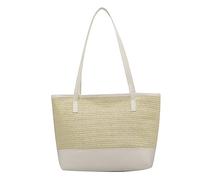 Genérico Mimbre colorido bolso playa textura lona bolso bandolera bolso pequeño hombro para las mujeres con dios, caqui, Talla única