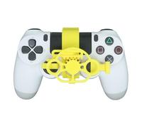 Genérico Mini 3D printing Steering Wheel for PS4 Game Controller Auxiliary Racing Steering Wheel Replacement Accessories (Yellow)