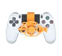 Genérico Mini 3D printing Steering Wheel for PS4 Game Controller Auxiliary Racing Steering Wheel Replacement Accessories (Tempered)