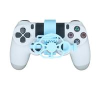 Genérico Mini 3D printing Steering Wheel for PS4 Game Controller Auxiliary Racing Steering Wheel Replacement Accessories (Blue)