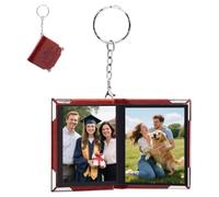 Genérico Mini Álbum Fotográfico Con Llavero Piel Pu Tarjetero Recuerdo