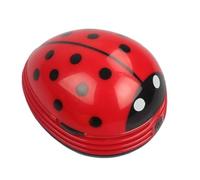 Genérico Mini Aspirador de Escritorio Portátil en Forma de Escarabajo, Barredora de Migas, Color Rojo
