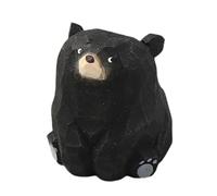 Generico Mini Bear Figurines - Desktop Wooden Bear Ornaments | Free Standing Tabletop Ornaments Collectible Indoor Outdoor Miniature For Coffee Table, Bookcase, Dormitory And Others