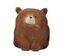 Genérico Mini Bear Figurines - Desktop Wooden Bear Ornaments | Free Standing Tabletop Ornaments Collectible Indoor Outdoor Miniature for Coffee Table, Bookcase, Dormitory and Others