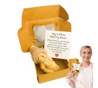 Genérico Mini Bears, Handmade Bear Stuffed Animal in Giftt Box, Adorable Little Animal Pocket Toy with Inspirational Card, Perfect for Baby Showers, and Special Occasions