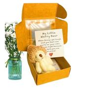 Genérico Mini Bears, Handmade Bear Stuffed Animal in Giftt Box, Adorable Little Animal Pocket Toy with Inspirational Card, Perfect for Baby Showers, and Special Occasions