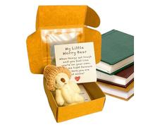 Genérico Mini Bears, Small Stuffed Animal, Handmade Pocket Plush Toy, with Inspirational Card, for Kids, Baby Shower, Christmas, Valentine's Day, Box Included Men Women