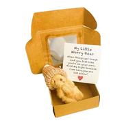 Genérico Mini Bears, Stuffed Animal Present, Handmade Plush, Pocket-Sized Toy, Inspirational Card Included, Comforting Companion, Perfect for Baby Shower Valentine Christmas, 2.76x2.76 Inches