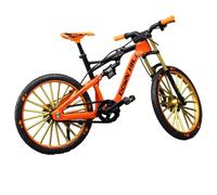 Genérico Mini Bicycles Model - 1:10 Scale Diecast Racing Bike, Zinc Alloy Miniature Design, 17.5cm x 10cm + Curved Racing Frame, Durable Metallics Build - for Kids & Office Decoration