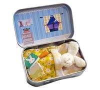 Genérico Mini Bunny Plush, Pocket Cute Rabbit Toy in Tin, Easter Bunny Plush | for DIY Pet Adoption Easter Basket Stuffer Kids Girls Boys Birthday Party Home School Classroom, 3.54x2.36x0.79inch