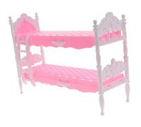 Genérico Mini Cama para Muñecas Miniaturas De Casa De Muñecas Cama De Muñeca Mesita De Noche Juguetes Litera De Muñecas Casa De Muñecas En Miniatura De Bricolaje Dormitorio Rosa El Plastico