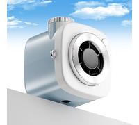 Genérico Mini Camera Shaped Portable Fan with Lanyard, Portable Mini Handheld & Neck Fan, Cute Compact Handheld Fan with 199-Speed Turbo Cooling for Outdoor, Office, Desk Use (Blue)