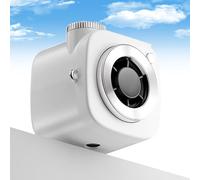 Genérico Mini Camera Shaped Portable Fan with Lanyard, Portable Mini Handheld & Neck Fan, Cute Compact Handheld Fan with 199-Speed Turbo Cooling for Outdoor, Office, Desk Use (White)