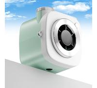 Genérico Mini Camera Shaped Portable Fan with Lanyard, Portable Mini Handheld & Neck Fan, Cute Compact Handheld Fan with 199-Speed Turbo Cooling for Outdoor, Office, Desk Use (Green)