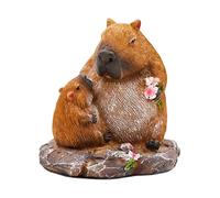 Genérico Mini Capybara Figures Resin Animals Cut Capybara Figurine Tiny Animals Miniature Figurines for Garden Tabletop Landscape Party Cake Decor DIY