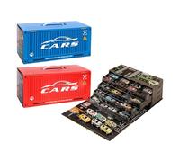 Genérico Mini Car Set - Learning Vehicles for Kids Play | PP with Friction Powered Design, 48 Piece Pull Back Cars, Educational Toy for Boys, Girls, Home, Travel, Bedroom