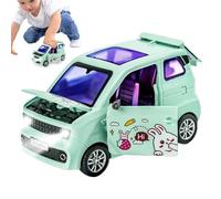 Generico Mini Cars for Kids Light Up Open Door Sound Vehicle Models Portable Children Car Models for Use | Durable ABS Design System, Flashing LED Light Structure Feature, Realistic Sound Effect