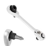 Genérico Mini liquet - 10,5x2,5 cm Outil à double tête 1/4 de pouce 72 dents | Outil à douille avec entraînement à 5 degrés | Pour l'entretien du moteur dans les espaces restreints du