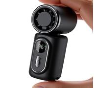 Genérico Mini Clip On Cooling Fan, Mini Portable Handheld Clip Fan - 3-In-1 Rechargeable 3000mah Battery, 5 Speeds, 180° Adjustable Airf For Travel Outdoor Activities Office Personal Use (Black)