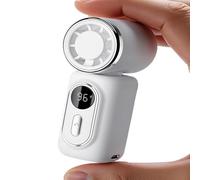 Genérico Mini Clip On Cooling Fan, Mini Portable Handheld Clip Fan - 3-In-1 Rechargeable 3000mah Battery, 5 Speeds, 180° Adjustable Airf For Travel Outdoor Activities Office Personal Use (White)