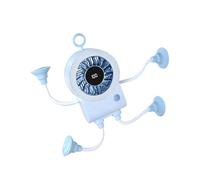 Genérico Mini Cooling Fan - Portable Hands-Free Device for Travel | Digital Display with Suction Cup, 5 Modes and 100 Speeds, Compact Air Circulation Tool, Quiet Breeze Accessory