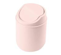 Genérico Mini Cubo de Basura con Tapa Plegable - Pequeño Contenedor de Residuos de Escritorio, Impermeable y Sin Olores, para Oficina, Cocina, Dormitorio y Baño,Estilo Moderno (Rosa)