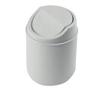 Genérico Mini Cubo de Basura con Tapa Plegable - Pequeño Contenedor de Residuos de Escritorio, Impermeable y Sin Olores, para Oficina, Cocina, Dormitorio y Baño,Estilo Moderno (Gris)