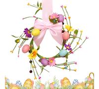 Generico Mini decoraciones corona de Pascua, guirnalda de Pascua artificial con huevos y huevos, decoración para puertas de armarios, para casa, ciudad, apartamento, iglesia, eventos e interiores