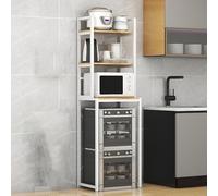 Genérico Mini Estante Refrigerador, Soporte Microondas Cocina, Soporte Independiente Ahorrar Espacio sobre El Estante for Lavadora, Organizador for Almacenamiento sobre El Inodoro(L55xW41xH180cm)