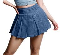 Genérico Mini Falda Mujer Sexy,Falda Vaquera Plisada Corta Y Elegante para Mujer para Uso Casual