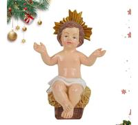 Genérico Mini Figuras del Niño - Estatua De Cristo De Resina, Decoración Navideña Religiosa | Huevo De Pascua Navidad Hogar Iglesia Bautismo Cristo Coleccionable Exhibición Regalo Religio