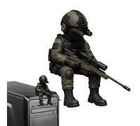 Genérico Mini Figuras Soldados | Decoración Coleccionable Impresa en 3D - Figura de Operador Sentado - para el hogar, Oficina, Vitrina, Entrada, Monitor, PC, Sala Juegos, Hombres, Fans y Veteranos