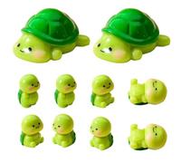 Genérico Mini Figuras Tortugas en Miniatura | Conjunto De 10 Figuras De Animales Pequeños De Resina - Mini Tortuga | para Decoración de Jardín de, Plantas en Macetas, Tartas, Hogar, de Cumpleaños