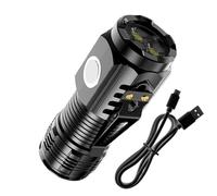 Generico Mini Flashlight - ABS 8 x 3 x 2,6 cm | Waterproof Rechargeable Torch With Clip And Magnetic Base | Bright Portable Work Light For Camping Hiking Running Survival Night Fishing Car Repair